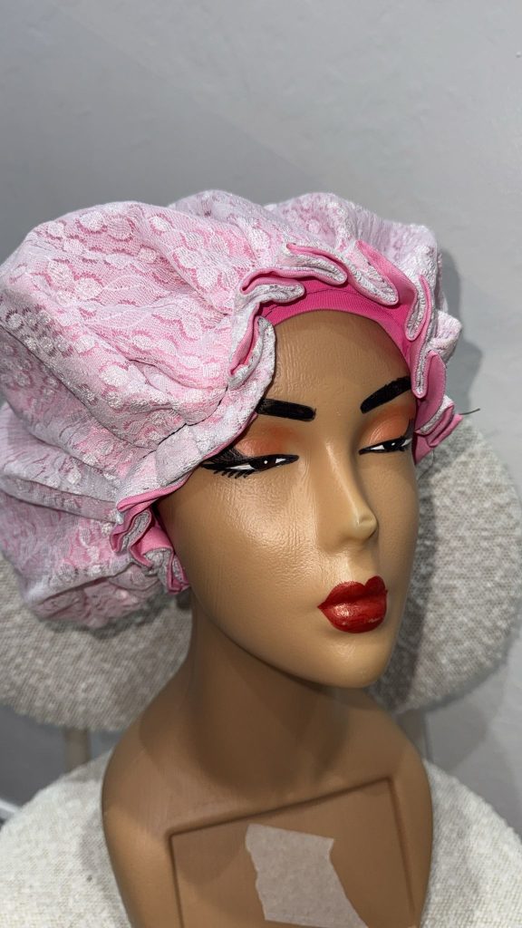 pattern hair bonnet